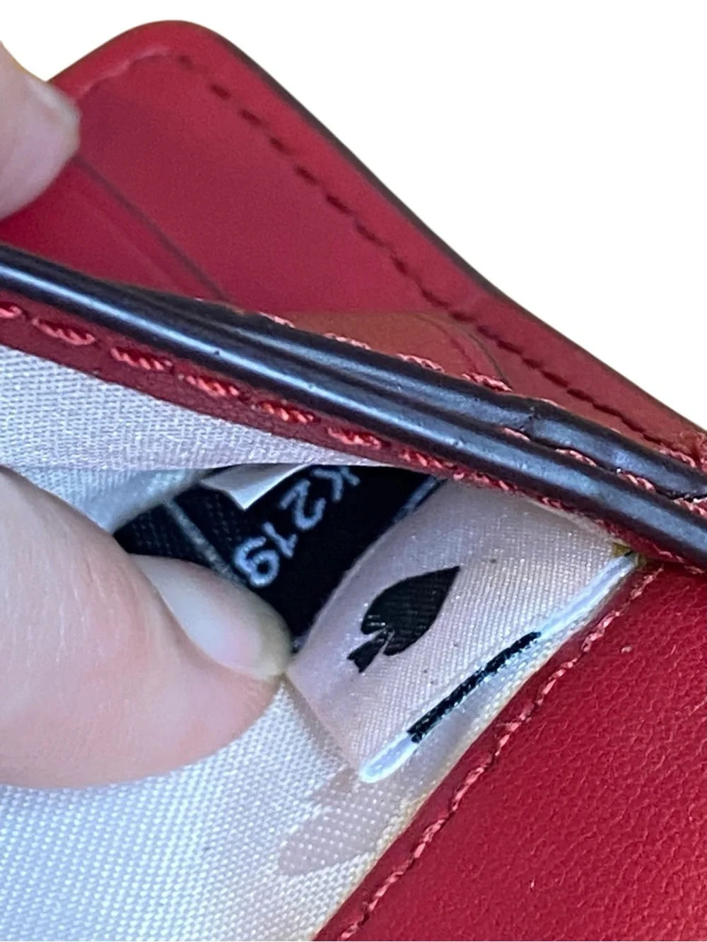 Kate Spade Cameron Slim Long Saffrino Red Leather Wallet